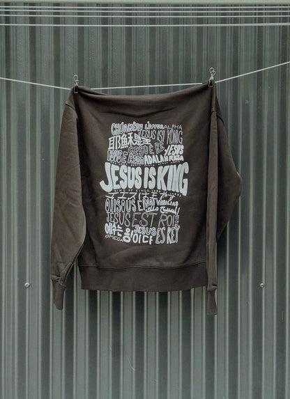 ‘Jesus is King' hoodie - charcoal gray